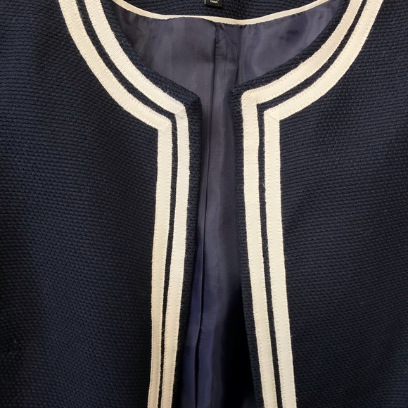 Talbots Navy Open Front Jacket 10P - Picture 5 of 7